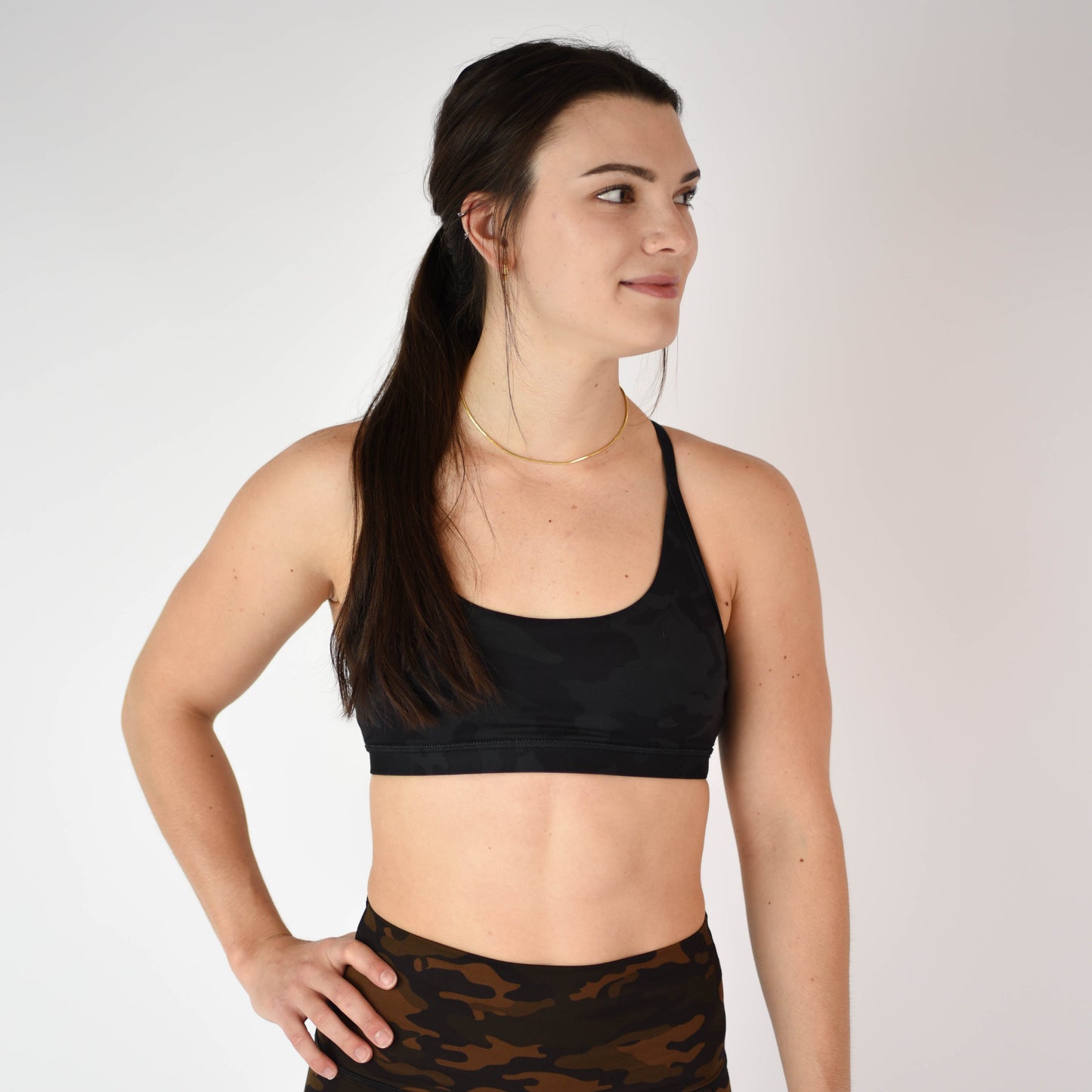 FLEO - Cami Sports Bra - Light Support - Sports Bra - black-camo-1_95cbbb81-d65d-4f8c-86f1-1bbd9dc8f301