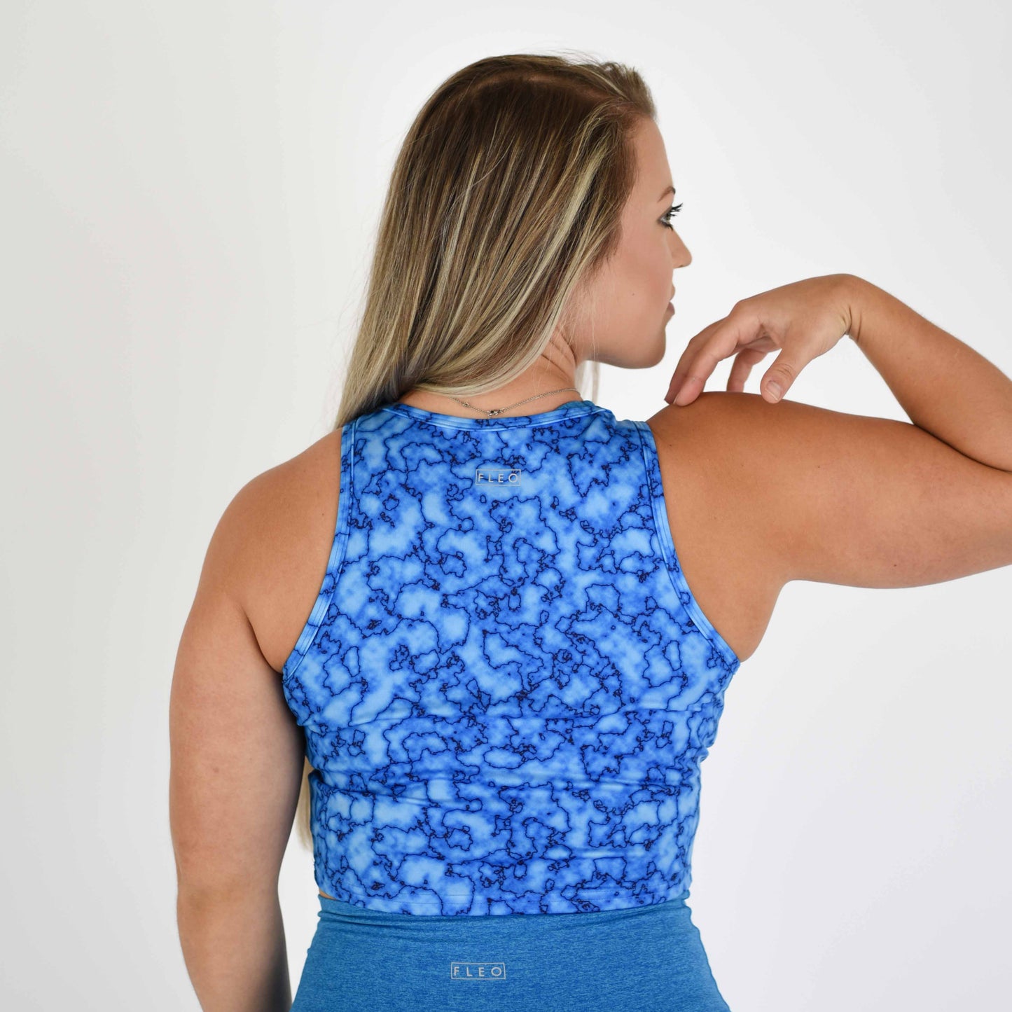 FLEO - Tempo Crop Tank - Fitted - Tank - blue-lava-10_40ac0336-fbc2-403f-a797-38aadf1e6098