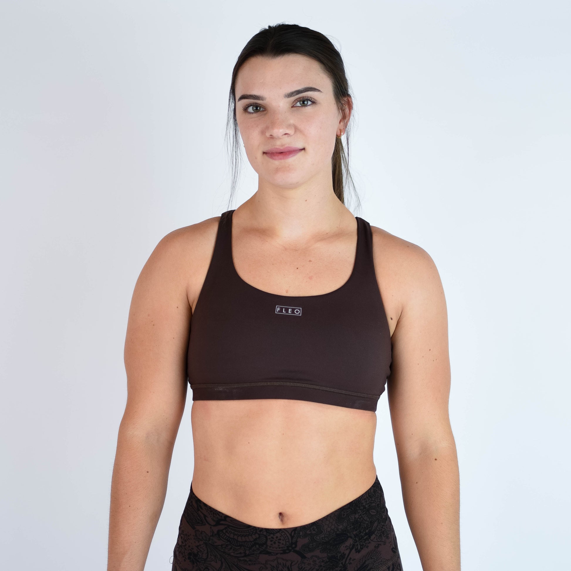 FLEO - Isla Sports Bra - Medium Support - Sports Bra - chocolate-3