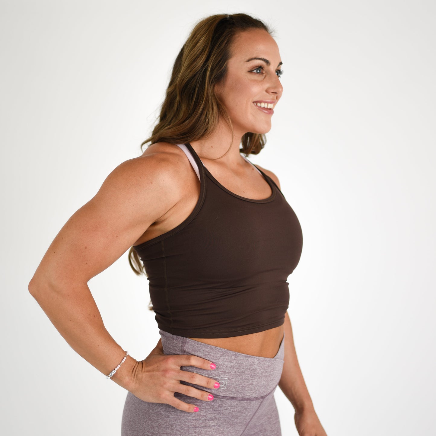 FLEO - Switch Up Crop Tank - Fitted - Tank - chocolate-3_a866b974-fbaa-4a22-a760-12b92835dccf