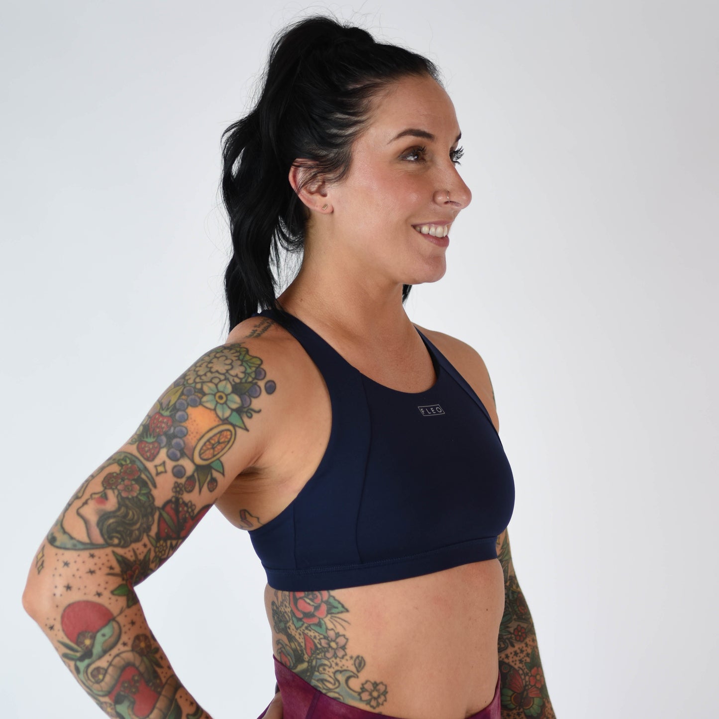 FLEO - Jourdaine Sports Bra - Medium Support - Sports Bra - classicnavy-2_4e475b70-98d6-4fea-856d-7a6264ba7d5b