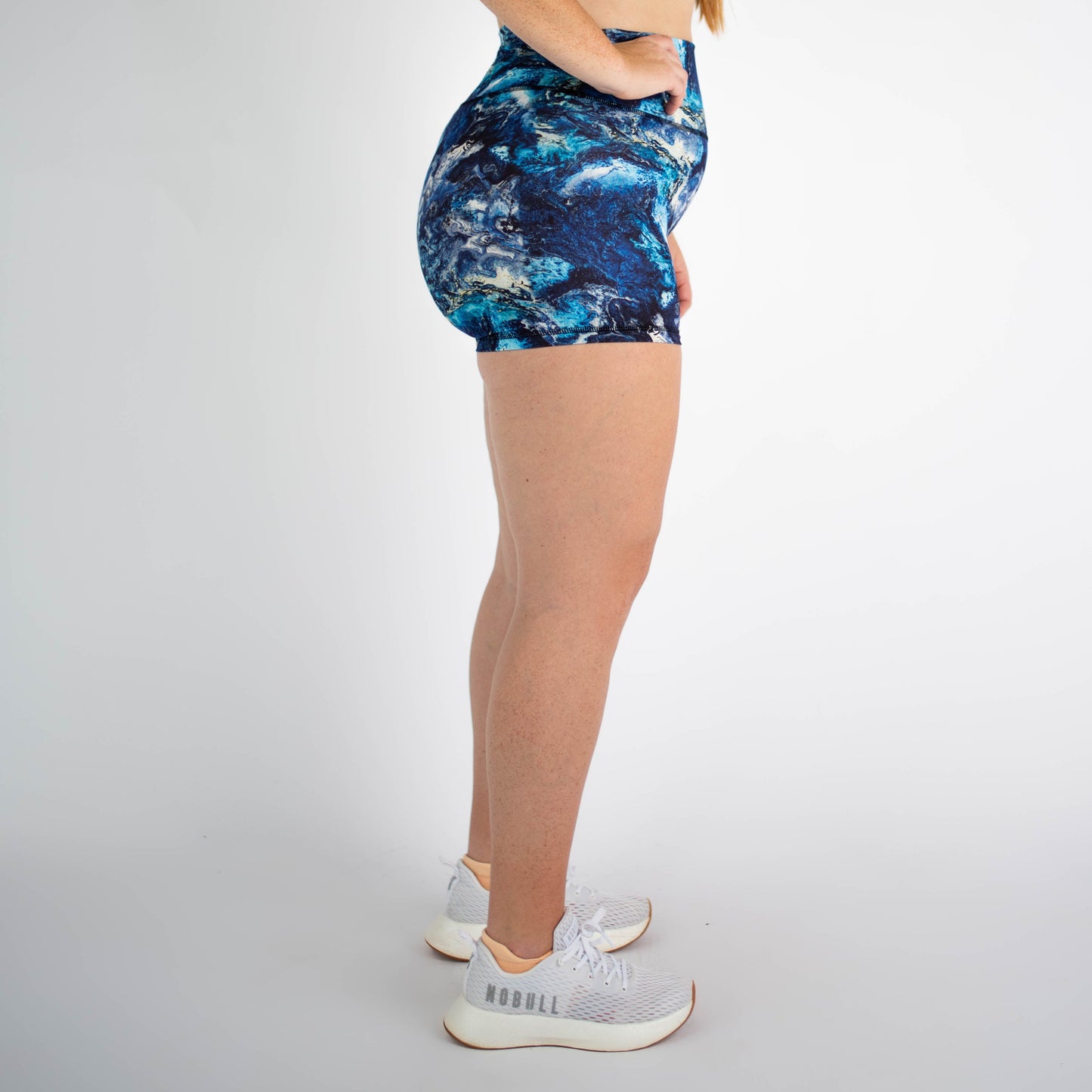 FLEO - True High Short 4" - Higher Rise - Shorts - cobalt-marble-3
