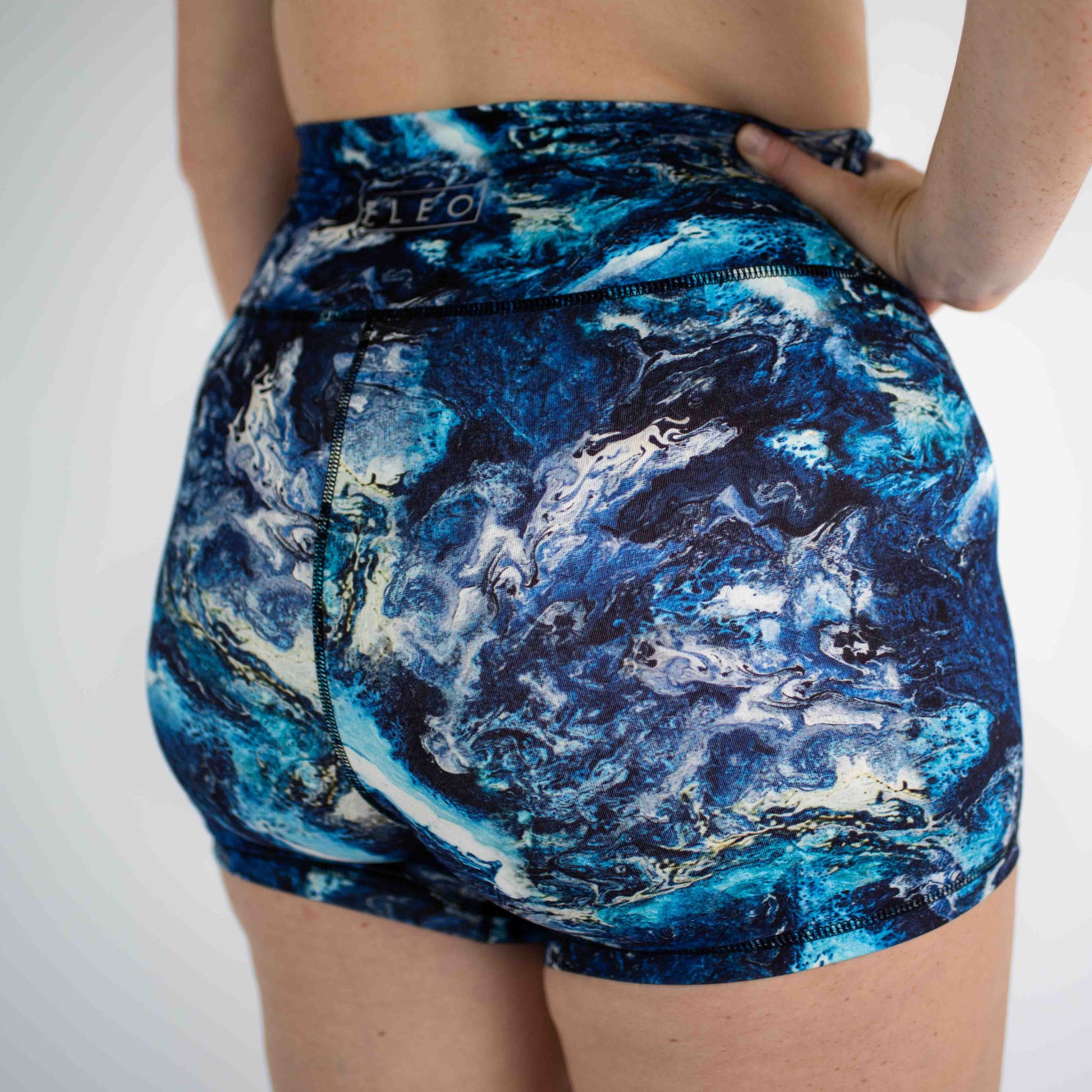 FLEO - True High Short 4" - Higher Rise - Shorts - cobalt-marble-5