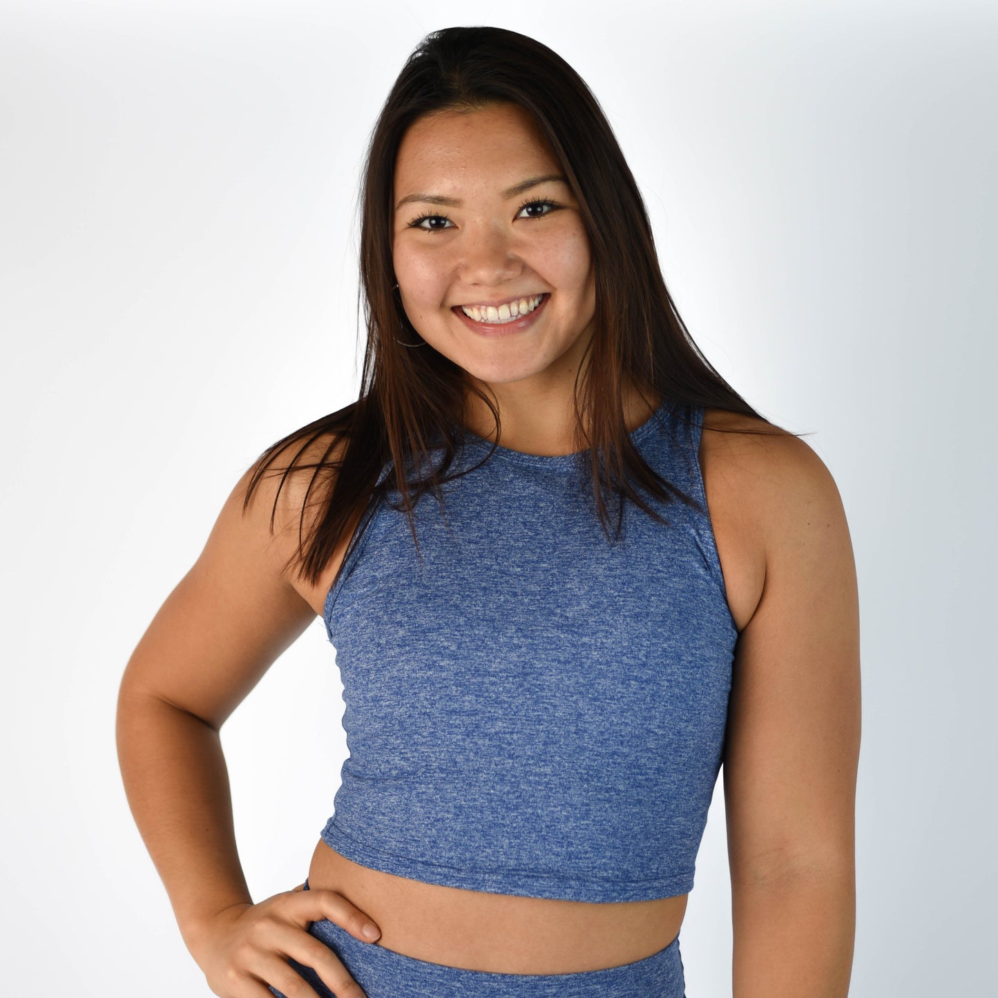 FLEO - Tempo Crop Tank - Fitted - Tank - cobalt-white-1_0023f744-4627-4a04-8fb1-942d10de6a78