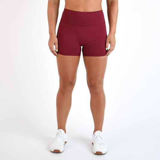 FLEO - Ascend Short 3.25" - No Front Seam - Higher Rise - Shorts - deepred-1_8353807c-66f2-4479-83bd-a1e5bec76608