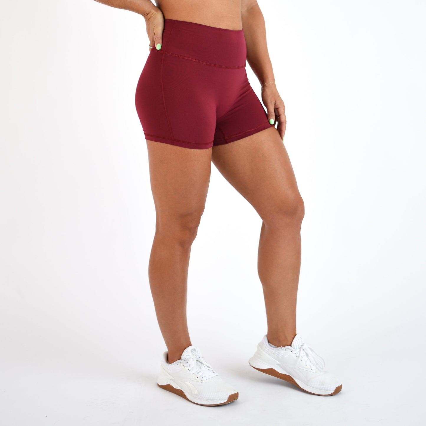 FLEO - Ascend Short 3.25" - No Front Seam - Higher Rise - Shorts - deepred-2_24aecf1e-ee4c-4b30-a67f-05ed34cb7688