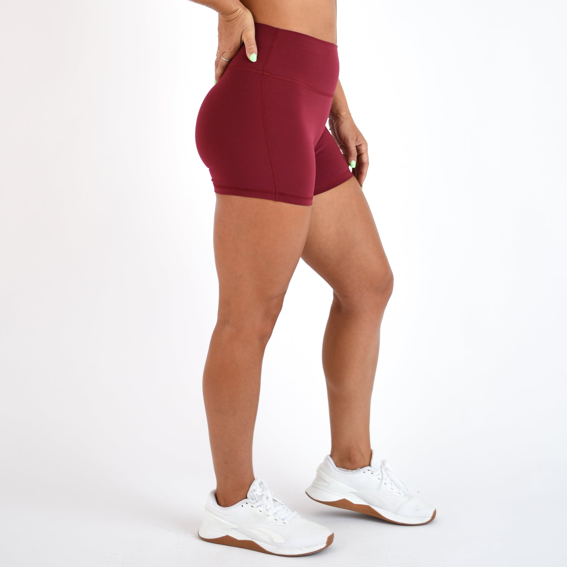 FLEO - Ascend Short 3.25" - No Front Seam - Higher Rise - Shorts - deepred-3_7d5caeee-d071-4db3-925e-4d41821f4f78