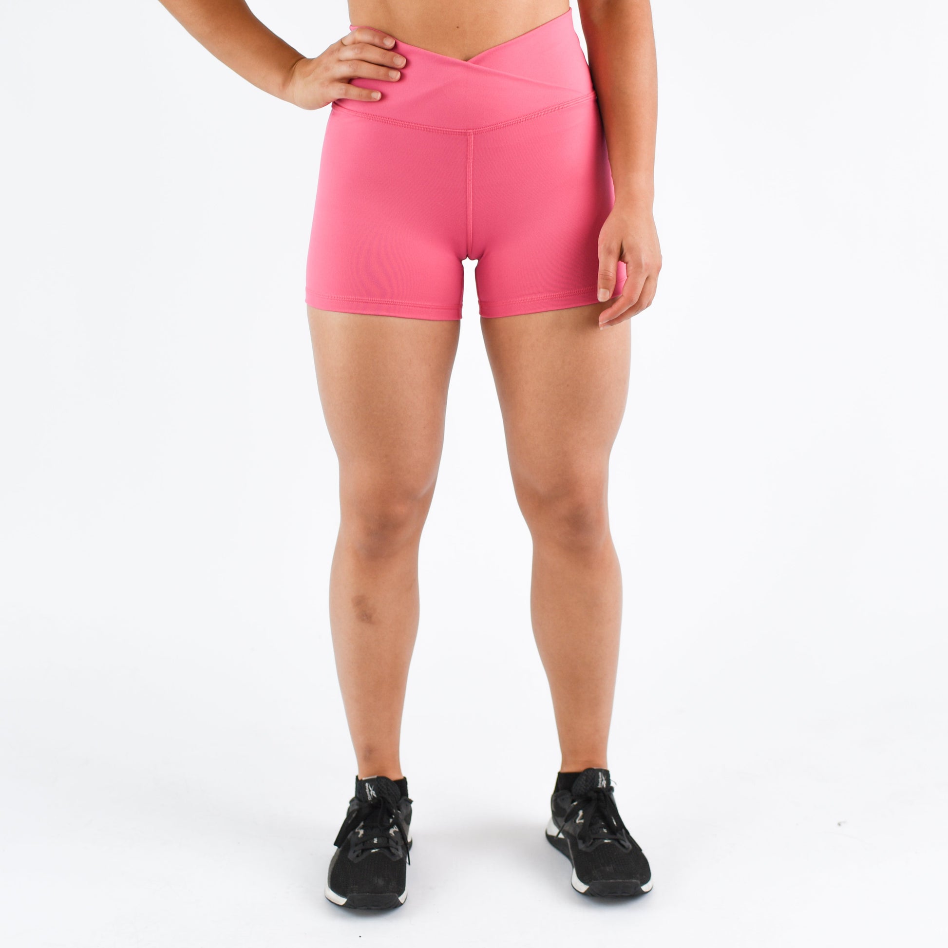 FLEO - V Waistband Short 3.5" - High Rise - Shorts - fandango-pink-1