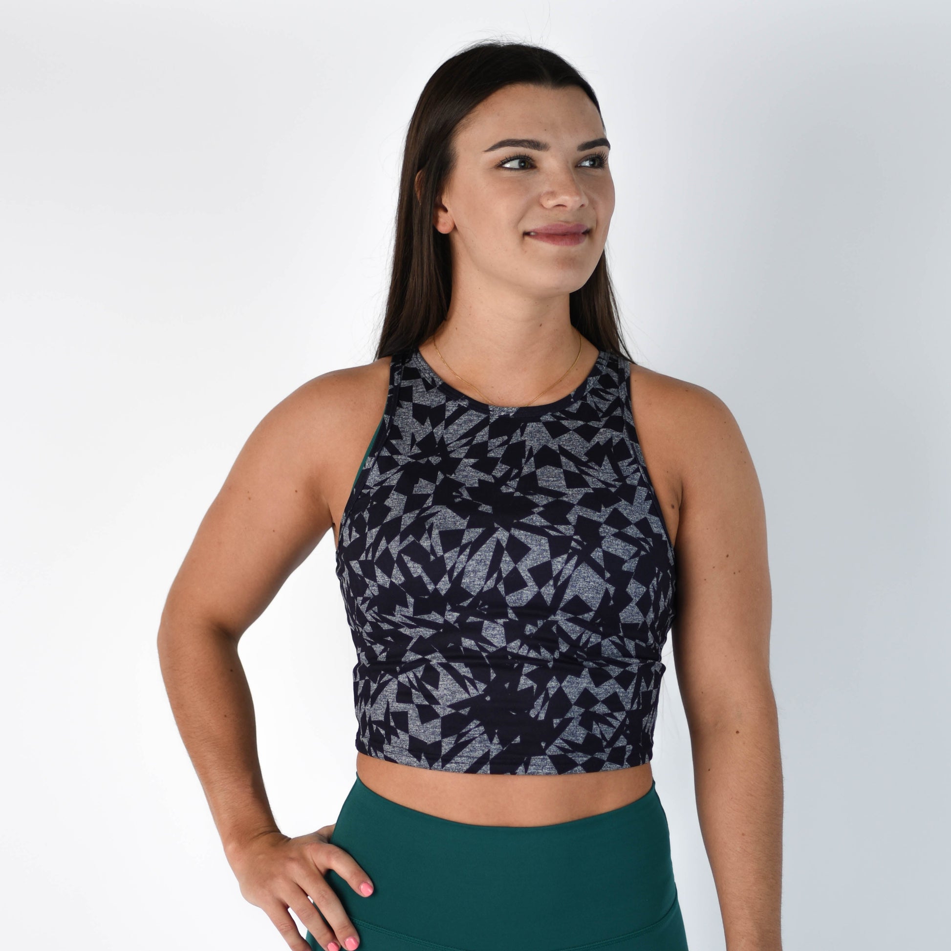FLEO - Tempo Crop Tank - Fitted - Tank - fracture-1