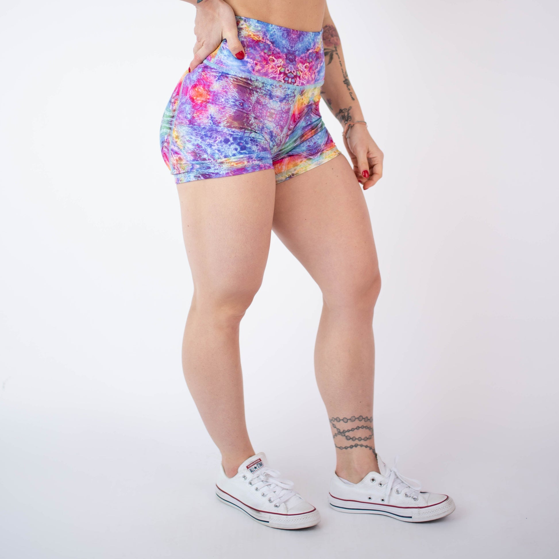 FLEO - True High Contour Short 4" - Higher Rise - Shorts - glitch-effect-2_3e8c4c67-5cd1-4619-b91d-1ad6a6c04853