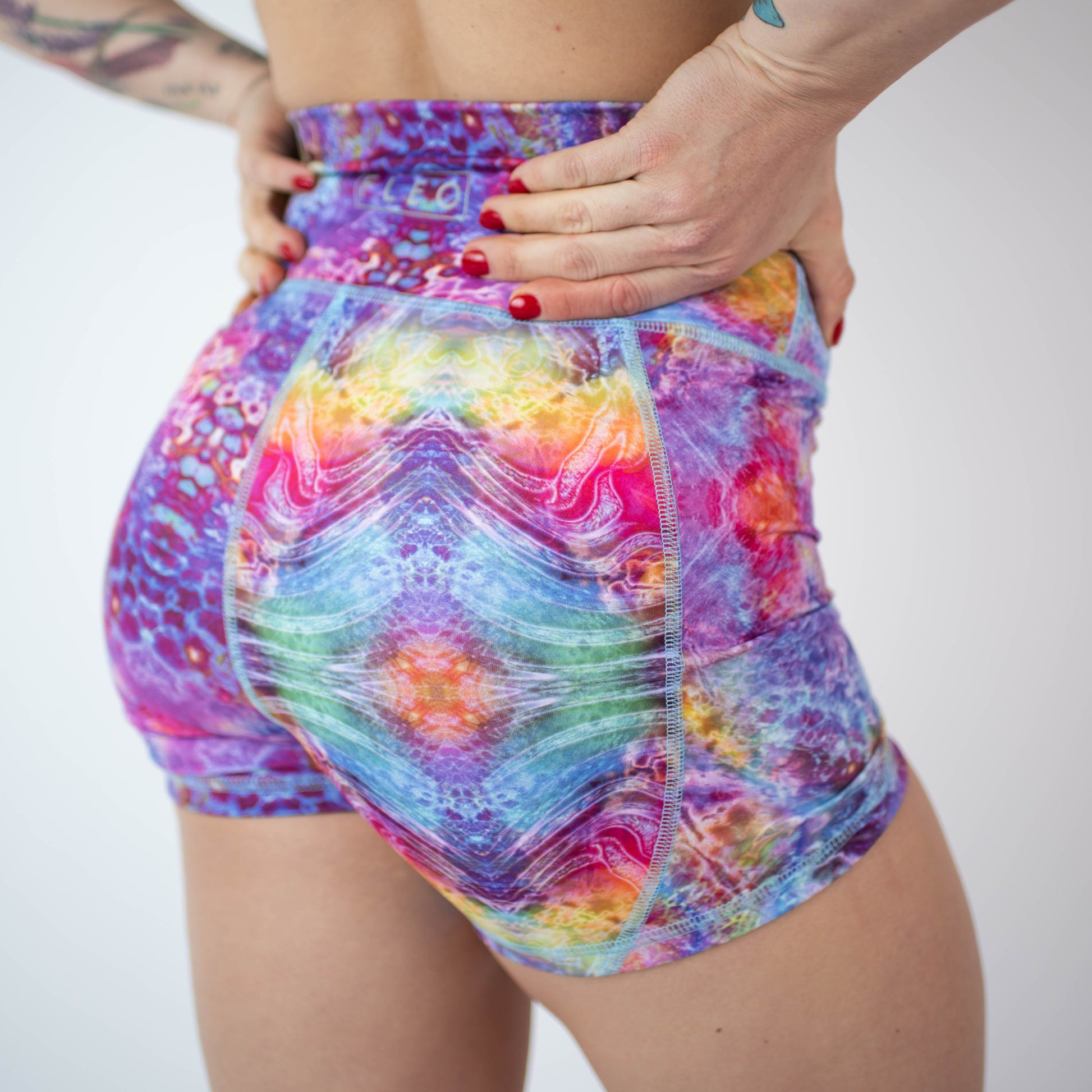 FLEO - True High Contour Short 4" - Higher Rise - Shorts - glitch-effect-5_66b505e7-47ba-4f14-bbc2-b7e1f306d1d1