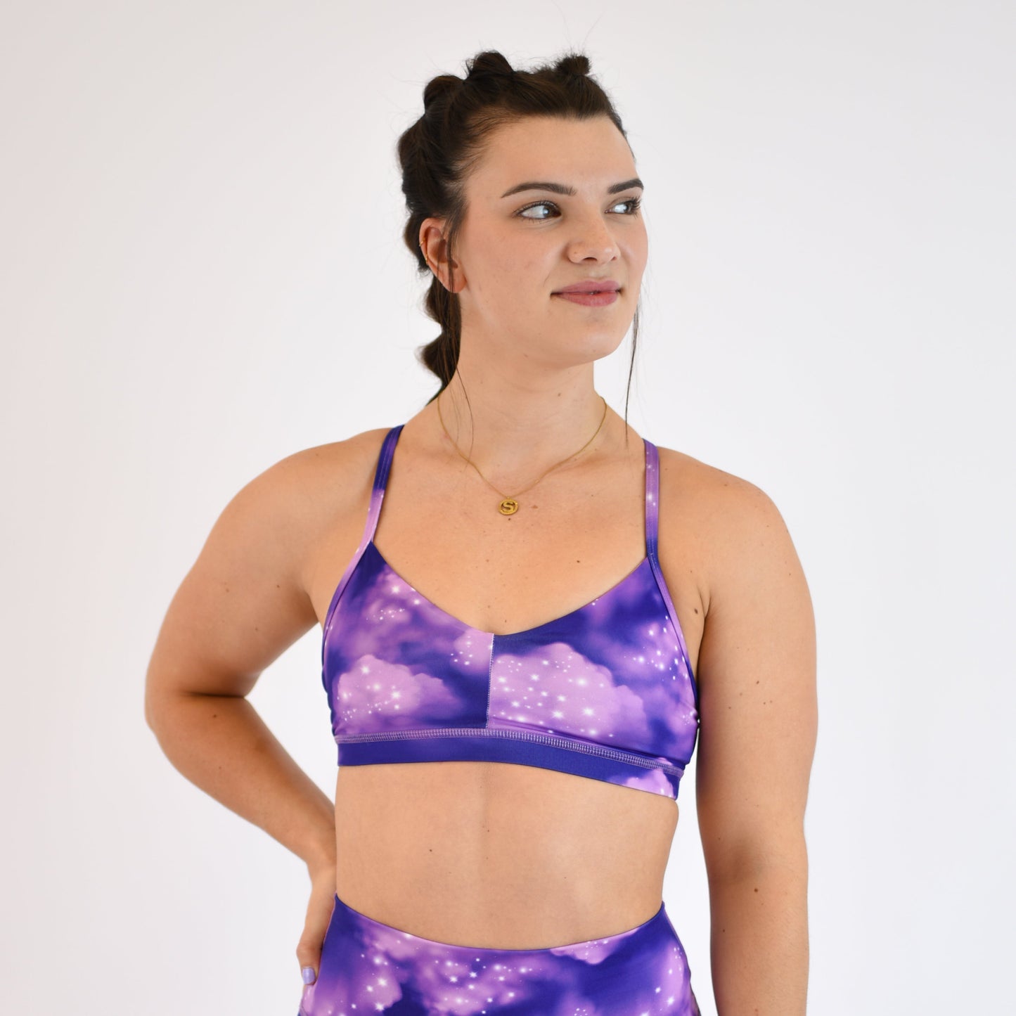 FLEO - Reinette Sports Bra - Medium Support - Sports Bra - glitter-clouds-2