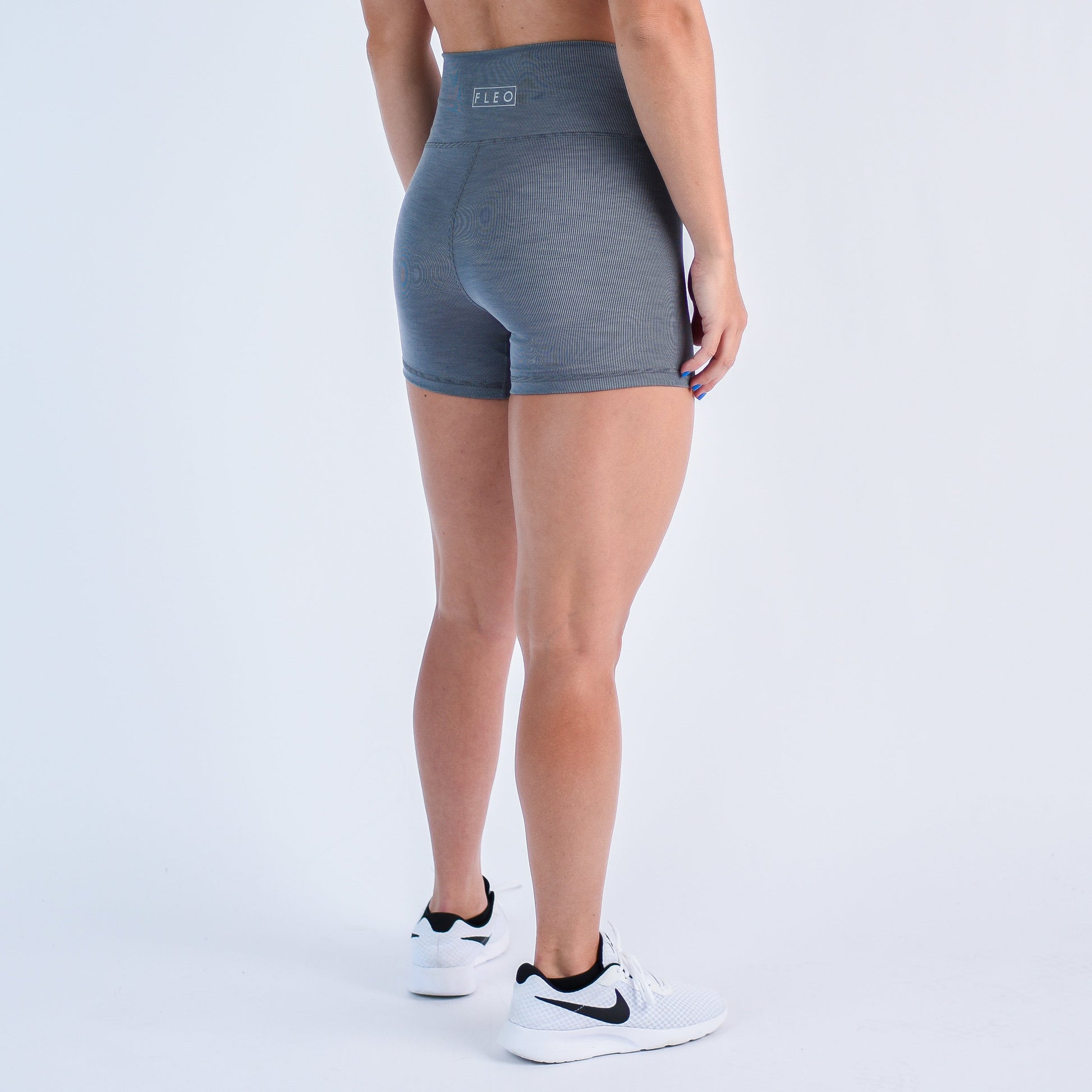 FLEO - True High Short 4" - Higher Rise - Shorts - grayribthc-4