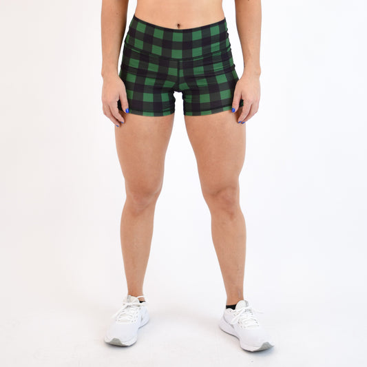 FLEO - Power Mid High Short 3.75" - Mid High Rise - Shorts - green-buffalo-1