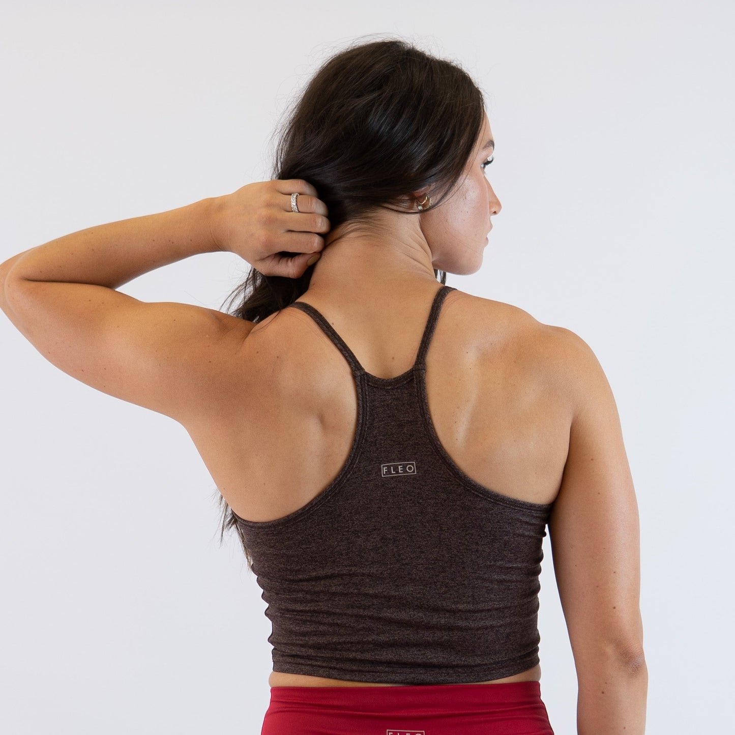 FLEO - Switch Up Crop Tank - Fitted - Tank - h.chocolateswitchup-3