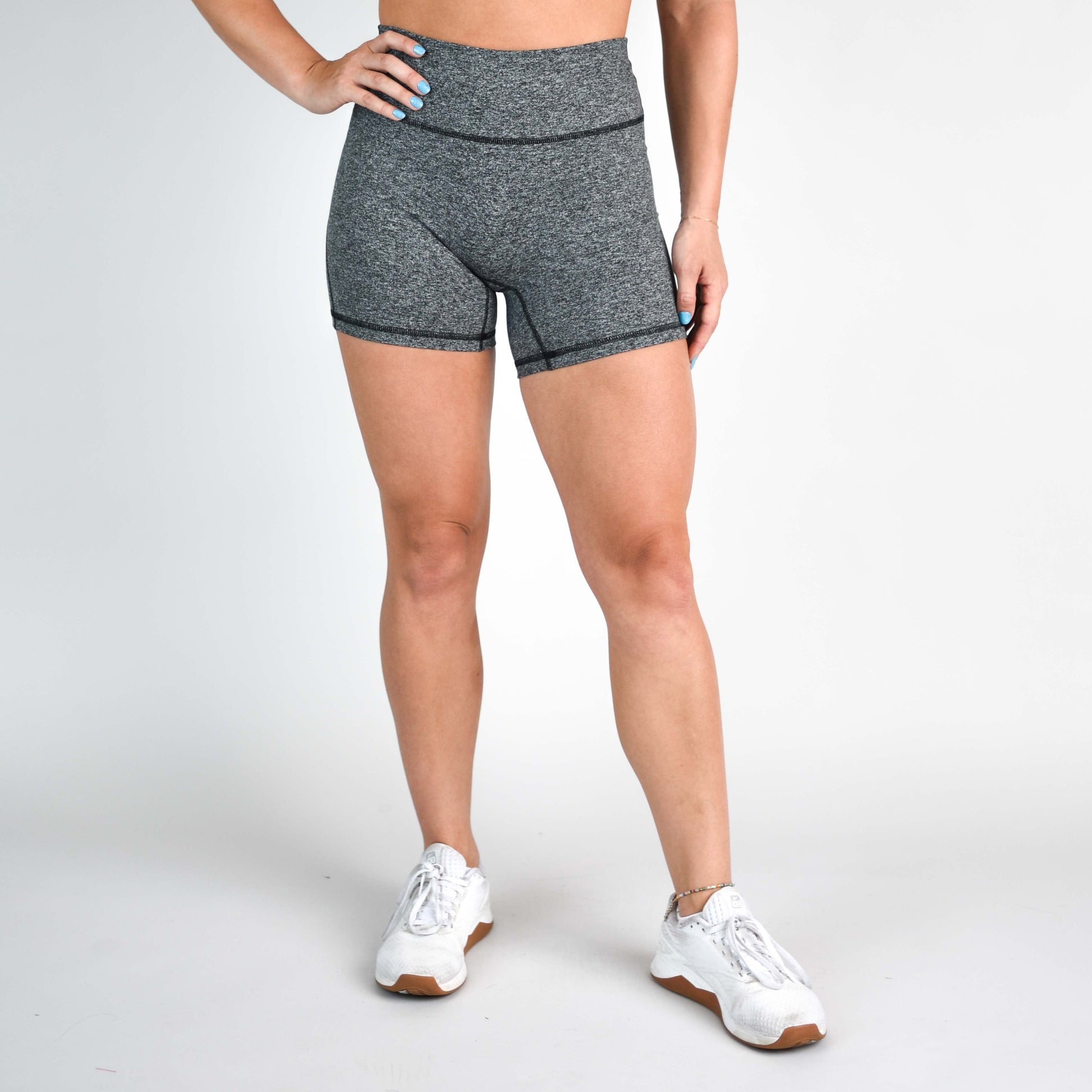 FLEO - Charge Short 5" - No Front Seam - Higher Rise - Shorts - heater-gray-smaller-1
