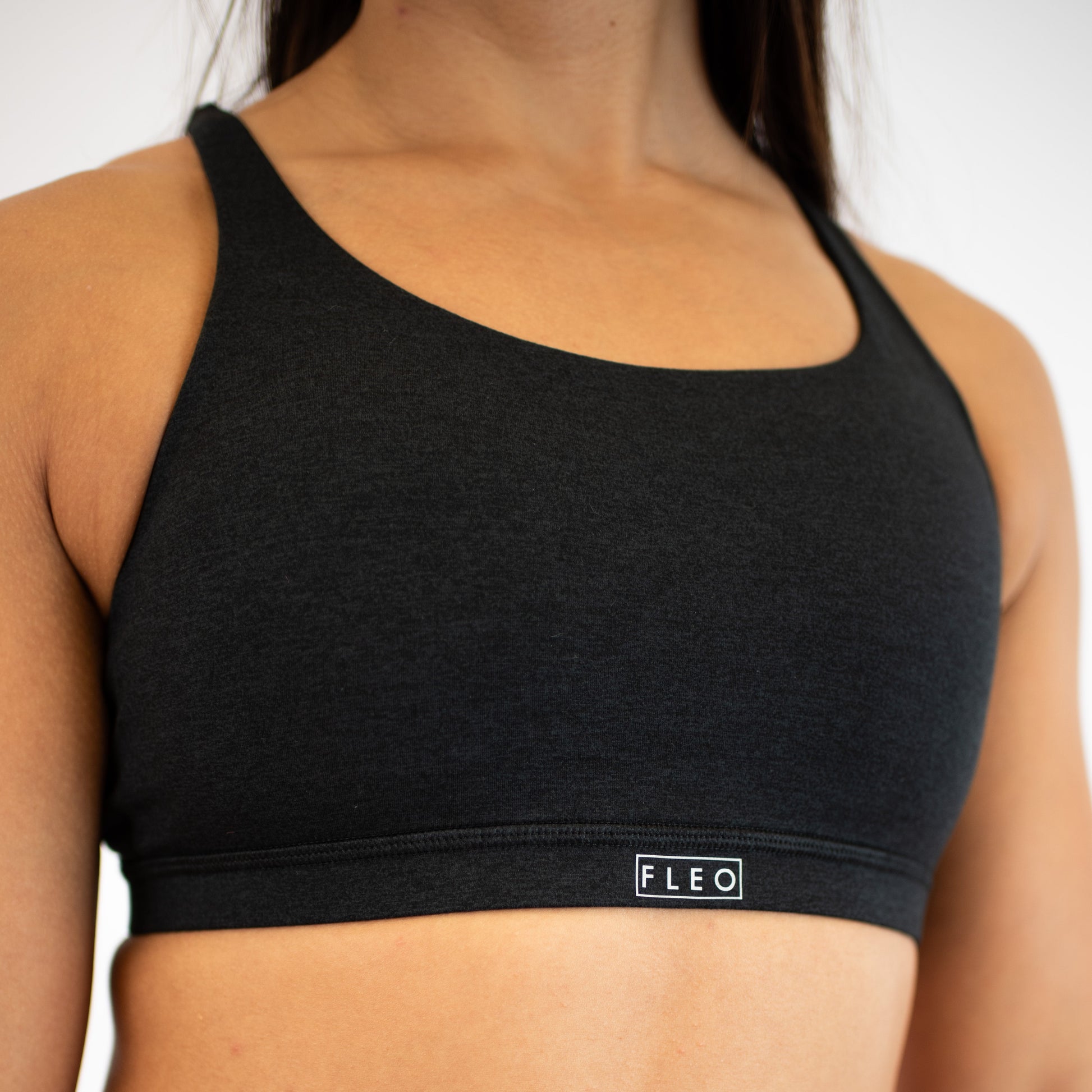 FLEO - Isla Sports Bra - Medium Support - Sports Bra - heather-black-2_c6ef5724-b1f6-4453-919a-8cc8a694b6e1