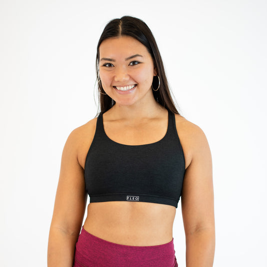 FLEO - Isla Sports Bra - Medium Support - Sports Bra - heather-black