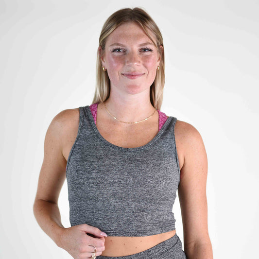 FLEO - Wrap Crop Tank - Fitted - Tank - heather-gray-bailey-1_552ecdb0-2e8f-4a68-83cf-08c419e88f76
