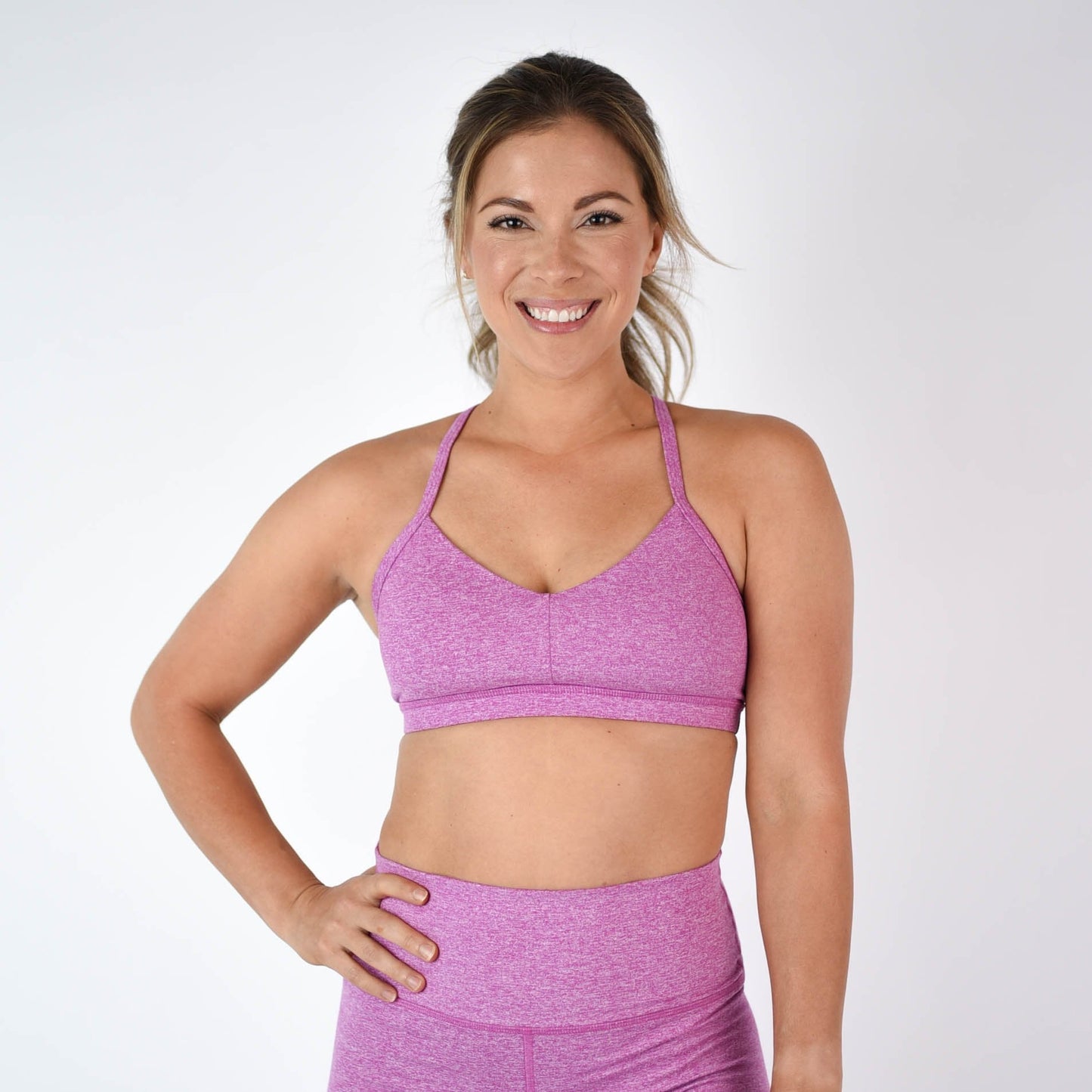 FLEO - Reinette Sports Bra - Medium Support - Sports Bra - heather-orchid-reinette-5