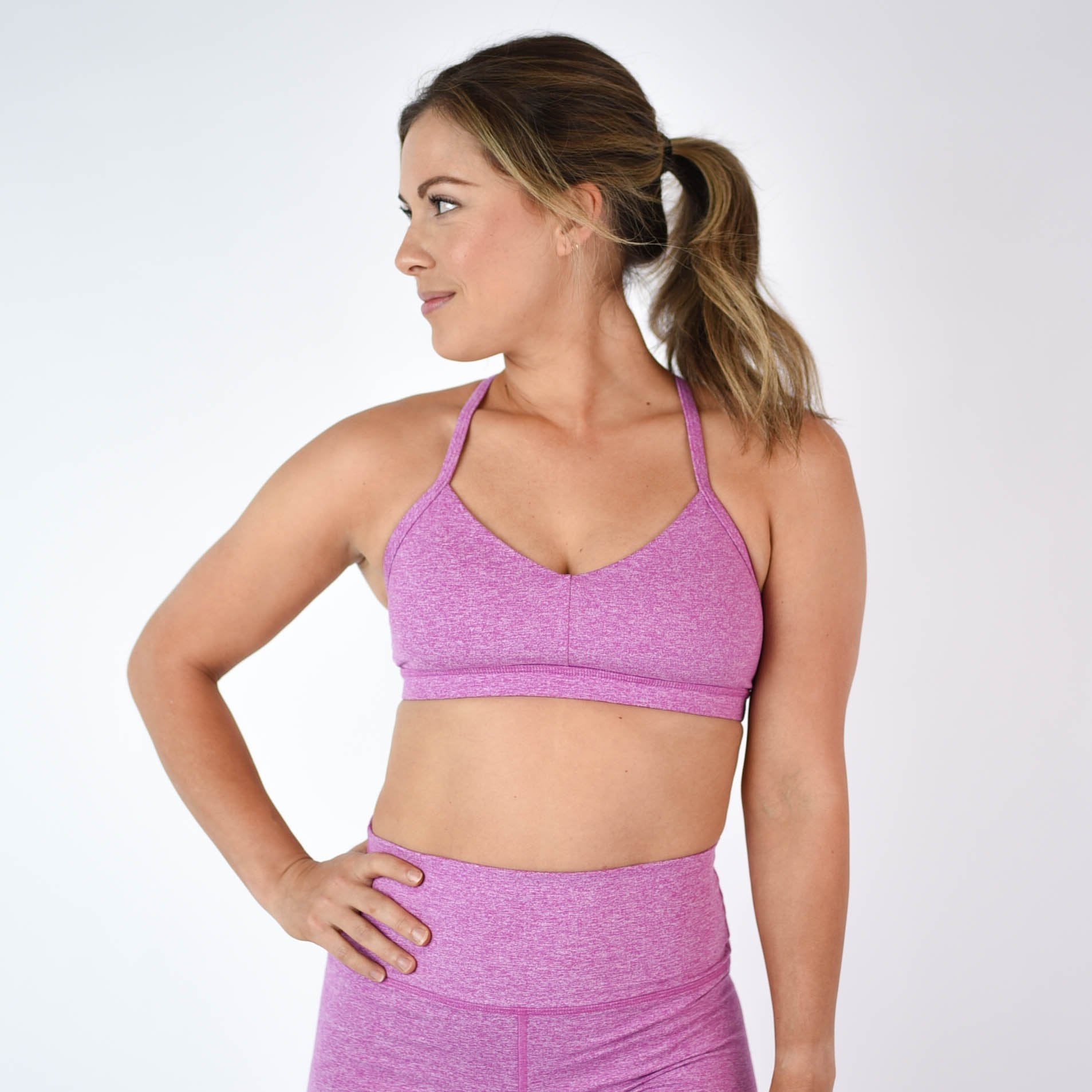 FLEO - Reinette Sports Bra - Medium Support - Sports Bra - heather-orchid-reinette-6