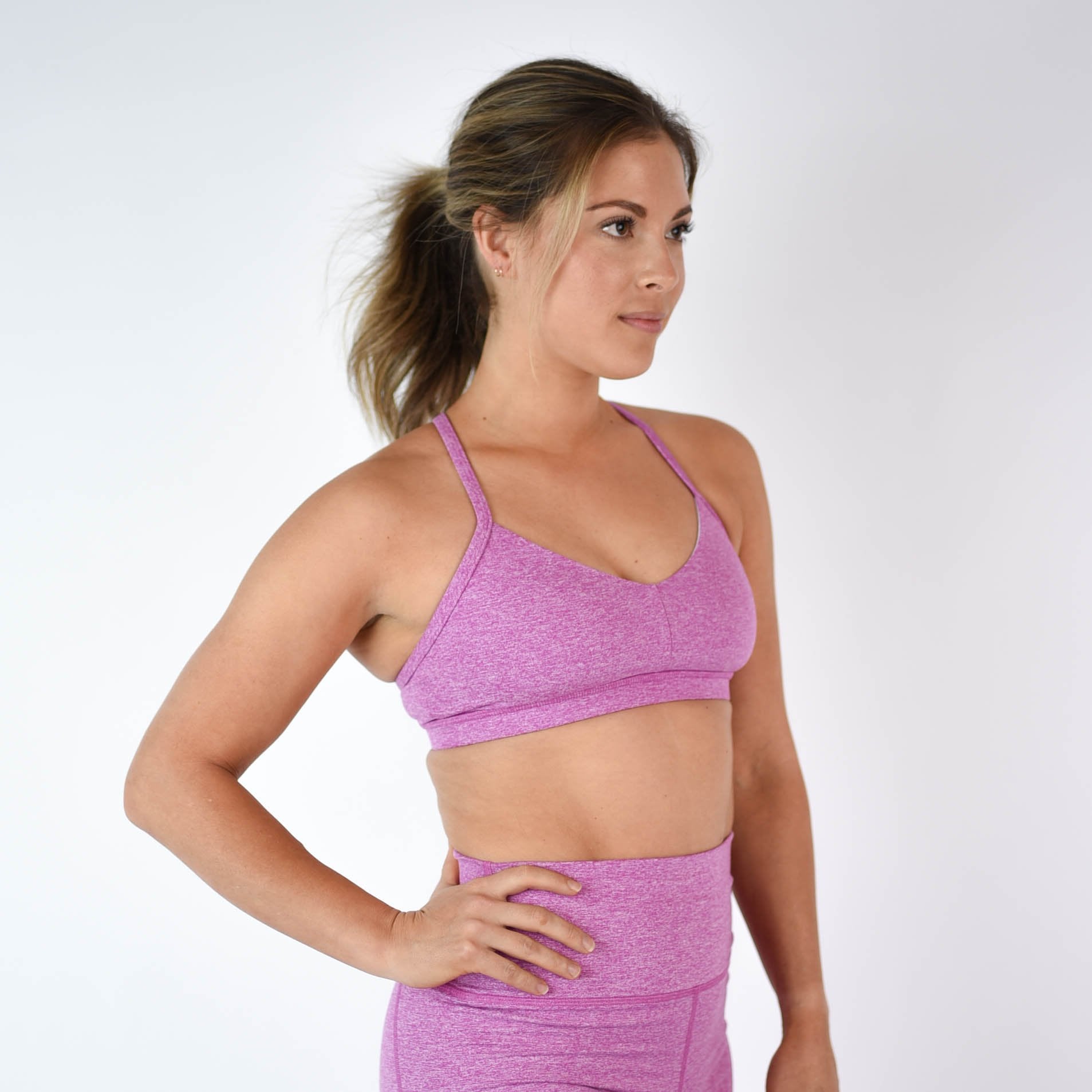 FLEO - Reinette Sports Bra - Medium Support - Sports Bra - heather-orchid-reinette-8