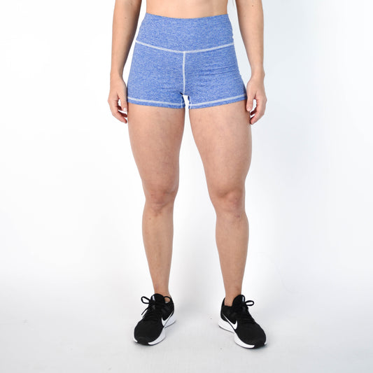 FLEO - True High Original Short 2.5" - Higher Rise - Shorts - heather-royal-1