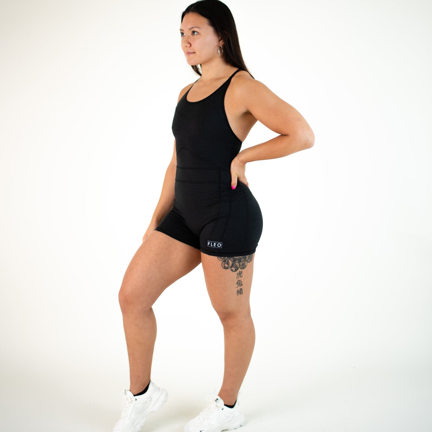 FLEO - FLEO Singlet - womens-singlets - heatherblack-2_5ba913c2-05d8-44d8-a042-d4a571a59958