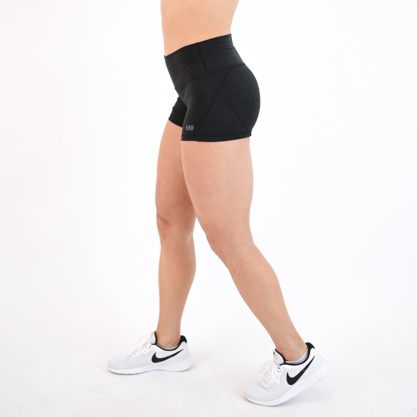 FLEO - Apex Contour Short 3.25" - Mid Rise - Shorts - heatherblack-3_e28f0cfd-8c20-470f-b721-43ab480937c4