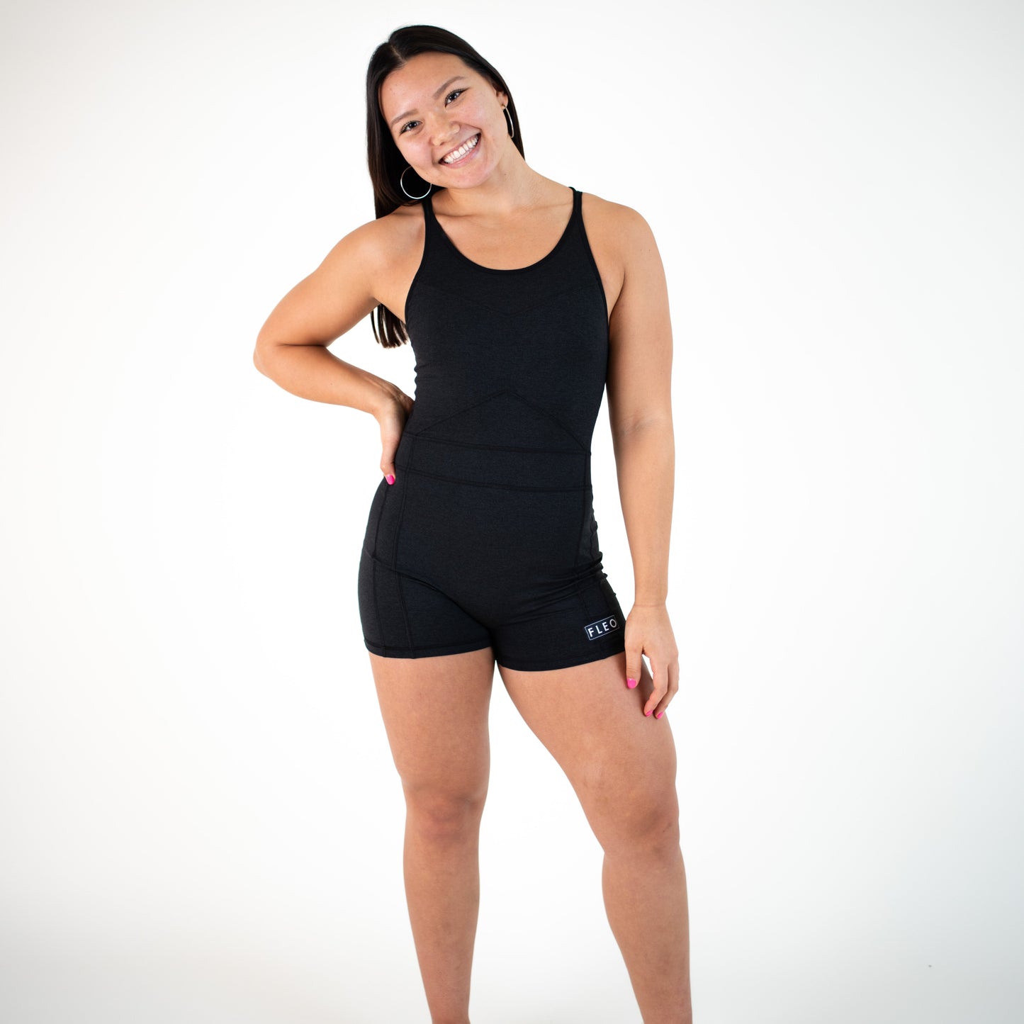 FLEO - FLEO Singlet - womens-singlets - heatherblack-7_eddda87e-a551-4259-b848-d889d3eed10e