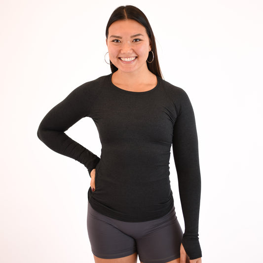 FLEO - Foundation Full Long Sleeve - Long Sleeve - heatherblack_e9c5c2b9-29aa-44dd-a49e-e7b8de00006c