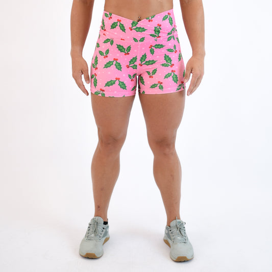 FLEO - V Waistband Short 3.5" - High Rise - Shorts - holly-jolly-1