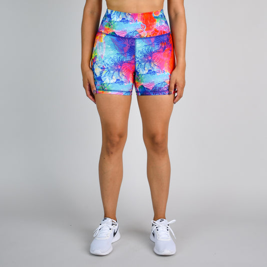 FLEO - True High Contour Short 4" - Higher Rise - Shorts - hot-floral-1