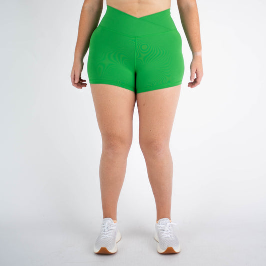 FLEO - V Waistband Short 3.5" - High Rise - Shorts - kellygreen-1_849c3119-e3b0-4469-8161-f24e80ea24c2