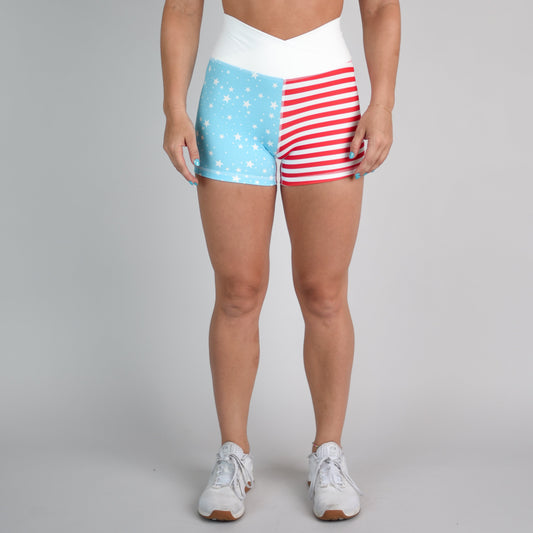 FLEO - V Waistband Short 3.5" - High Rise - Shorts - liberty-1_fc8f15fd-7ad8-4690-a7b1-bf28e6998f50