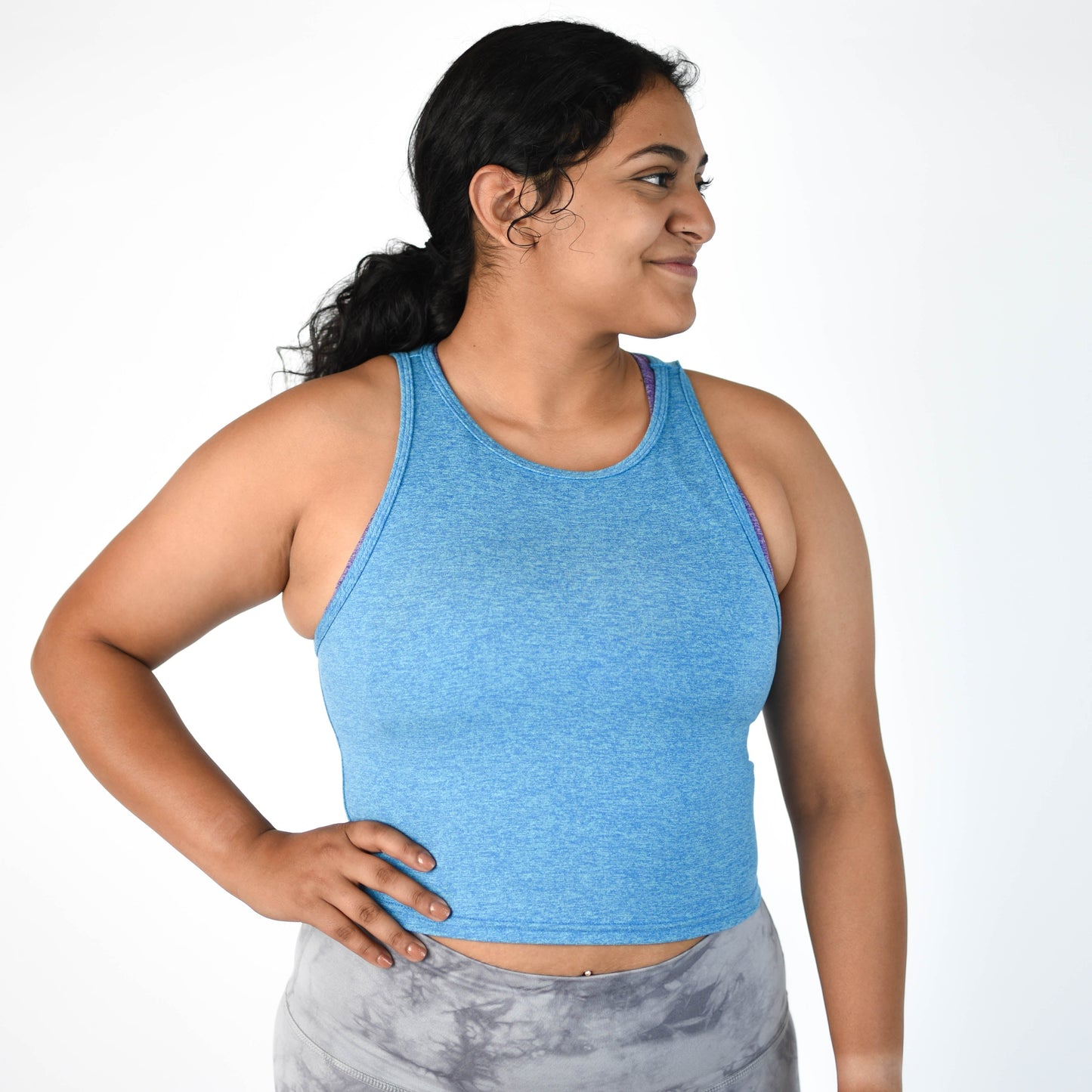 FLEO - Tempo Crop Tank - Fitted - Tank - malibu-1_d2a9cb96-2fff-4b93-851f-503cefa45ab8