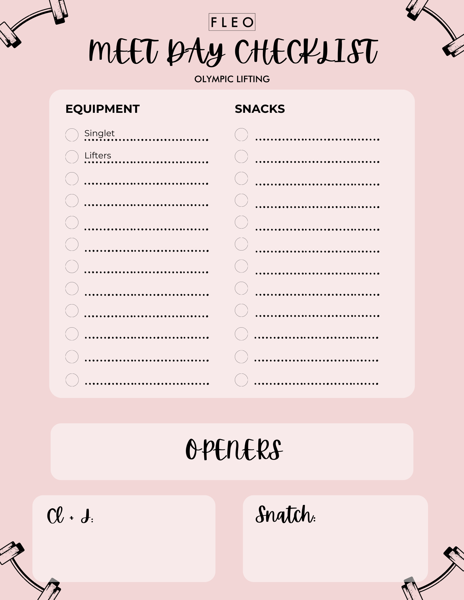 FLEO - A Checklist to Crush Your Next Meet - Digital - meetdaychecklist_2