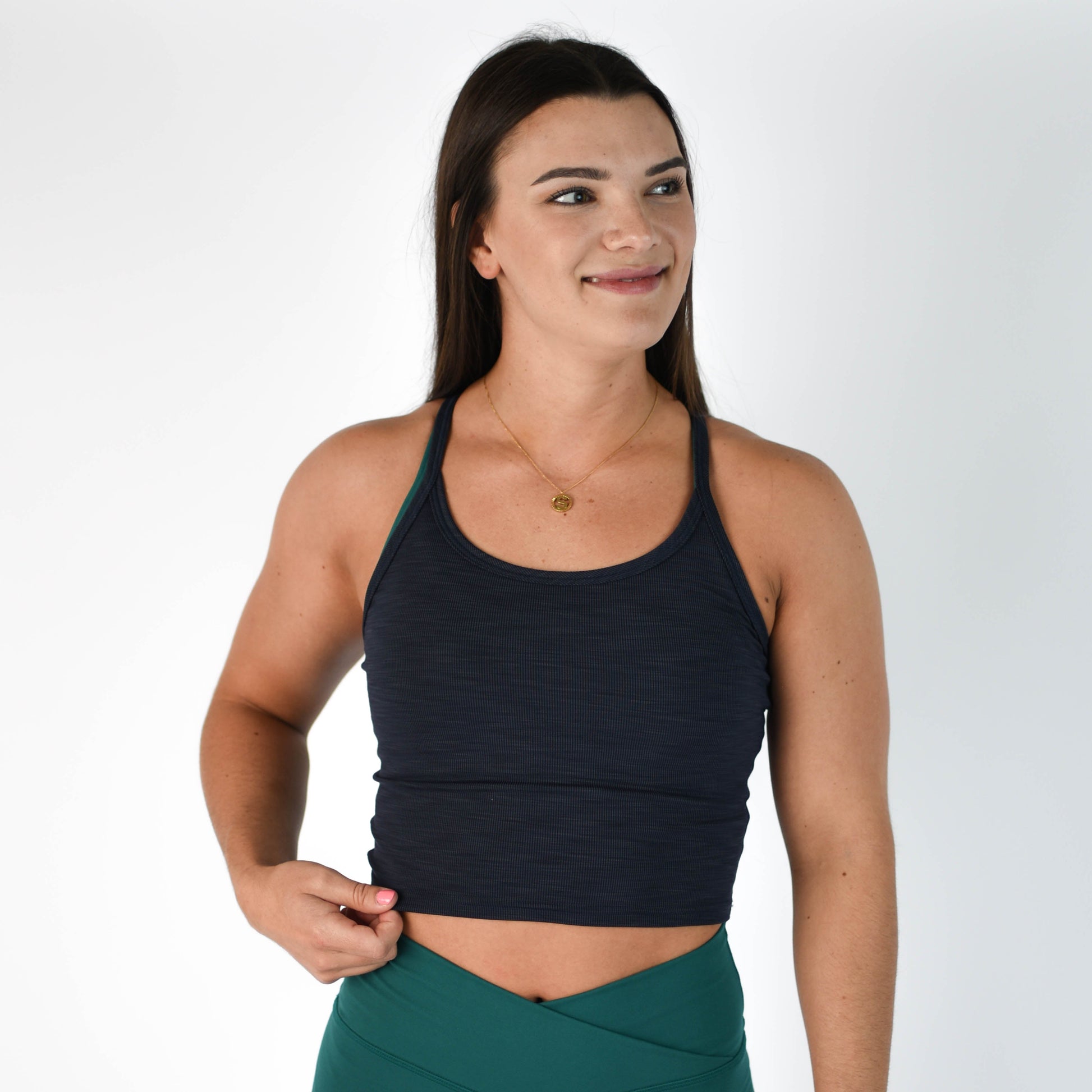 FLEO - Switch Up Crop Tank- Fitted - Tank - navy-1_abbd6df3-17d8-4e92-98a1-b0b3bfb492df