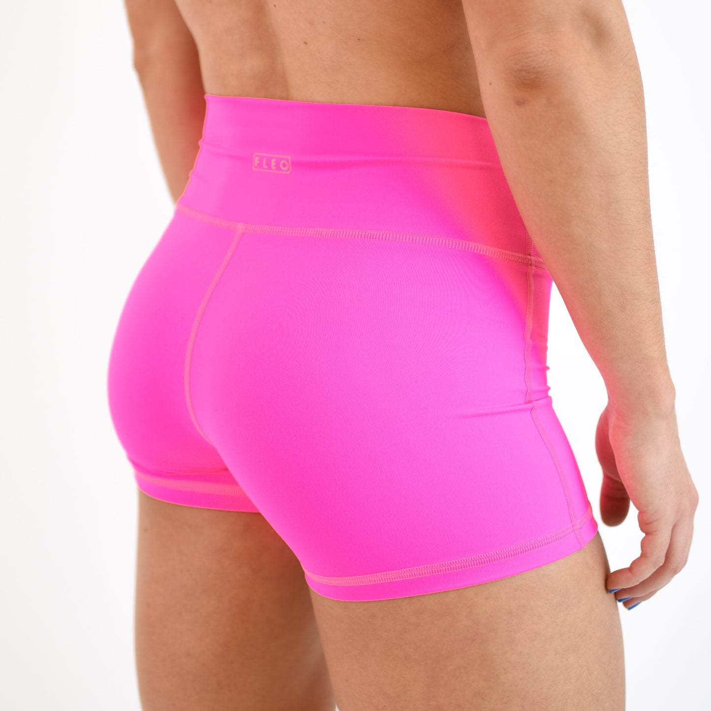 FLEO - Ascend Short 3.25" - No Front Seam - Higher Rise - Shorts - neon-pink-5_9f75f13f-abec-4b5c-ae87-e2deb318fbb5