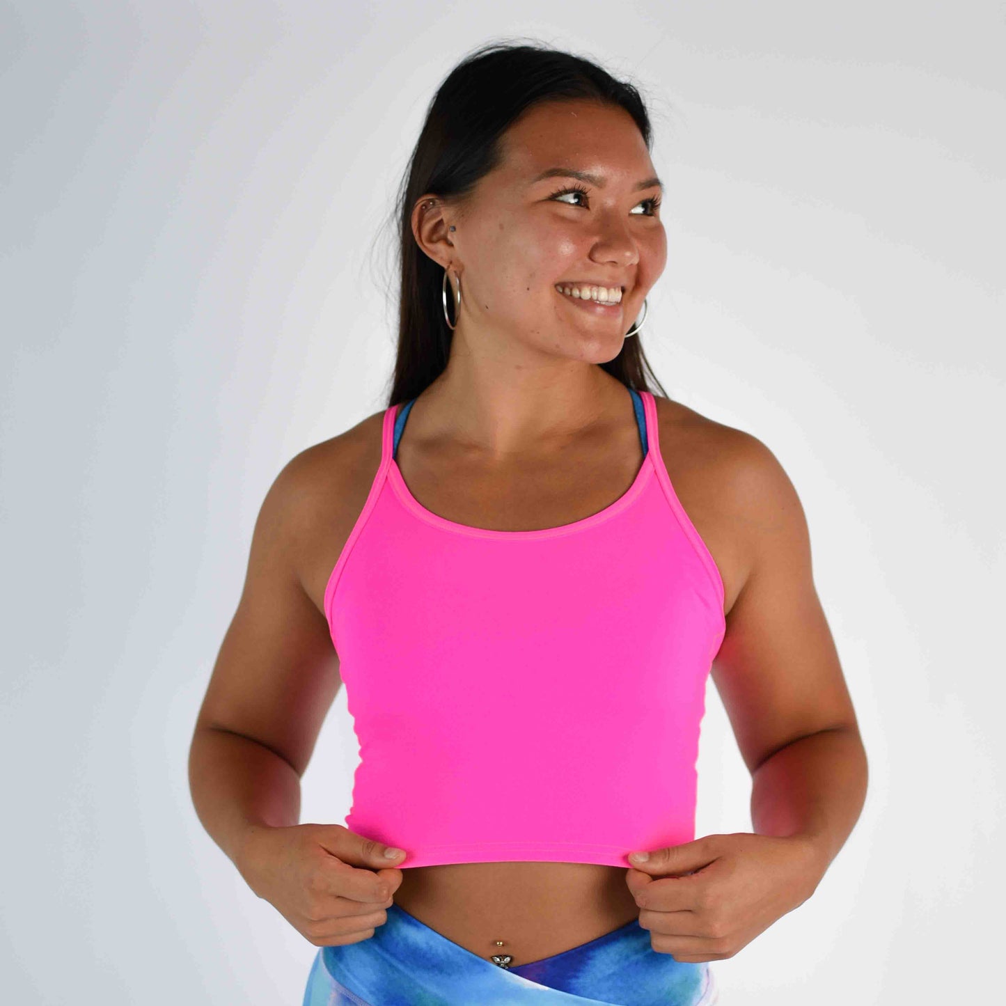 FLEO - Switch Up Crop Tank - Fitted - Tank - neonpink-2_0c1f8c61-764f-4b30-b4a0-66c4016ada58