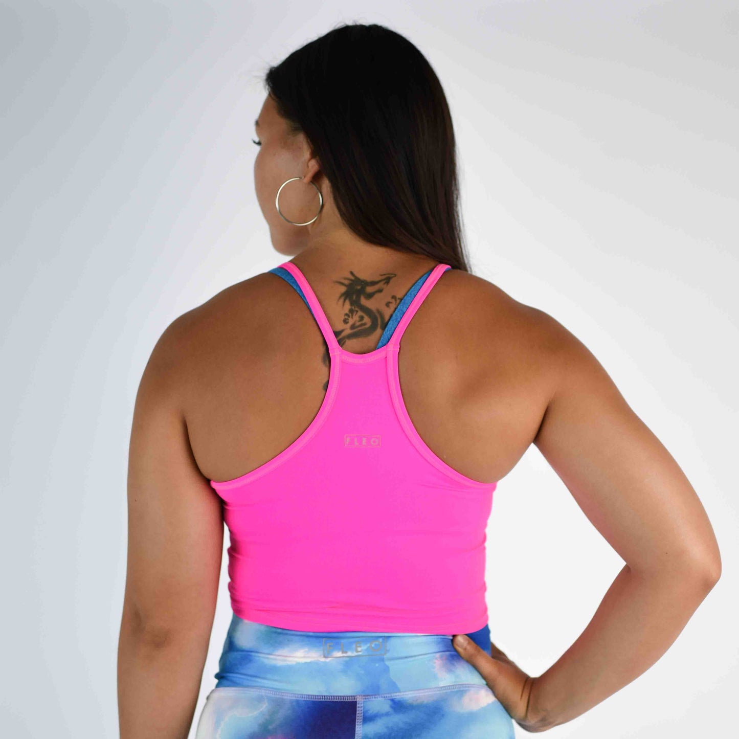 FLEO - Switch Up Crop Tank - Fitted - Tank - neonpink-4_f4d7d66b-3bc4-49ff-8730-f6e151906542