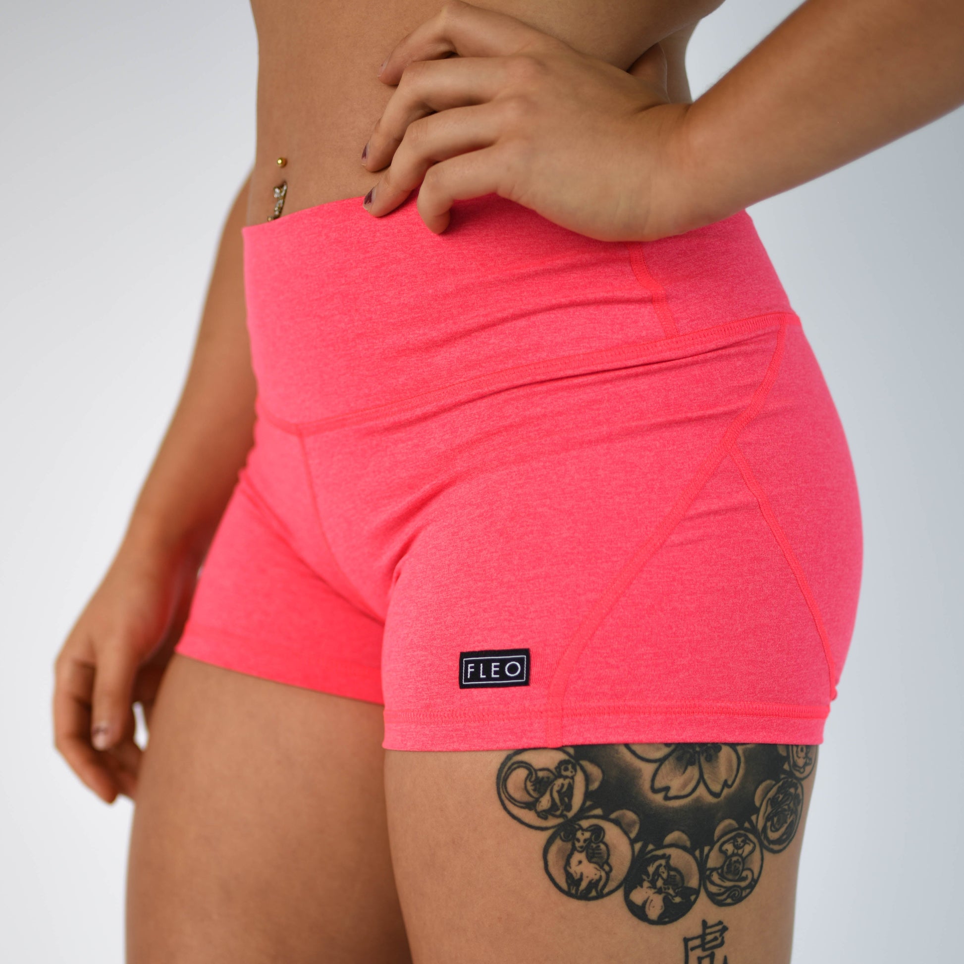 FLEO - Apex Contour Short 3.25" - Mid Rise - Shorts - neonred-3