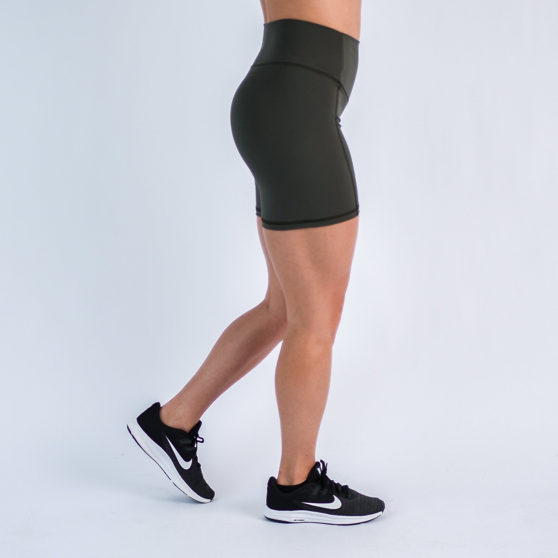 FLEO - Pedal Short 6" - No Front Seam - Higher Rise - Shorts - olive-nfs-syd-3