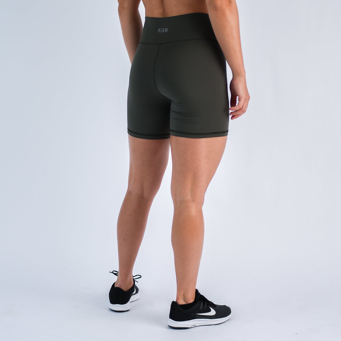 FLEO - Pedal Short 6" - No Front Seam - Higher Rise - Shorts - olive-nfs-syd-4
