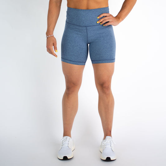 FLEO - Heather Olympus Blue Biker - Shorts - oly-blue-1
