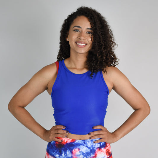 FLEO - Tempo Crop Tank - Fitted - Tank - royal-5_03fe8195-dc3c-49d2-a7f5-c846d4034d1f