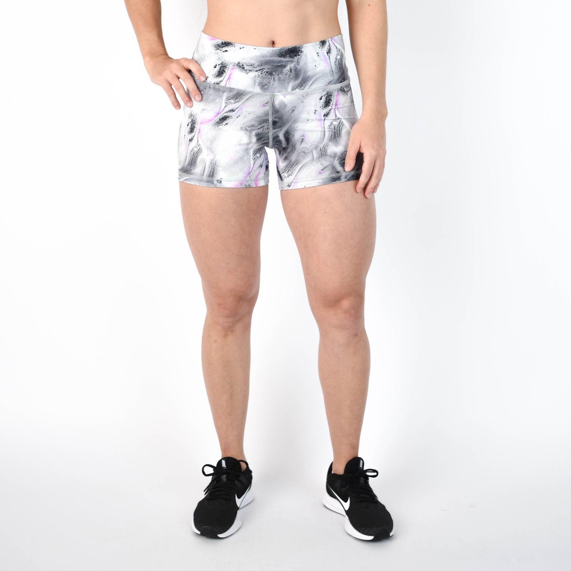 FLEO - Power Mid High Short 3.75" - Mid High Rise - Shorts - silver-1_a056ecf9-71c3-4bc7-9715-01286e443250