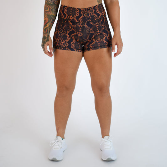 FLEO - Power Mid High Short 3.75" - Mid High Rise - Shorts - snakeskin-1_1fa5419e-75b5-460c-a208-1f3b2102bf8b