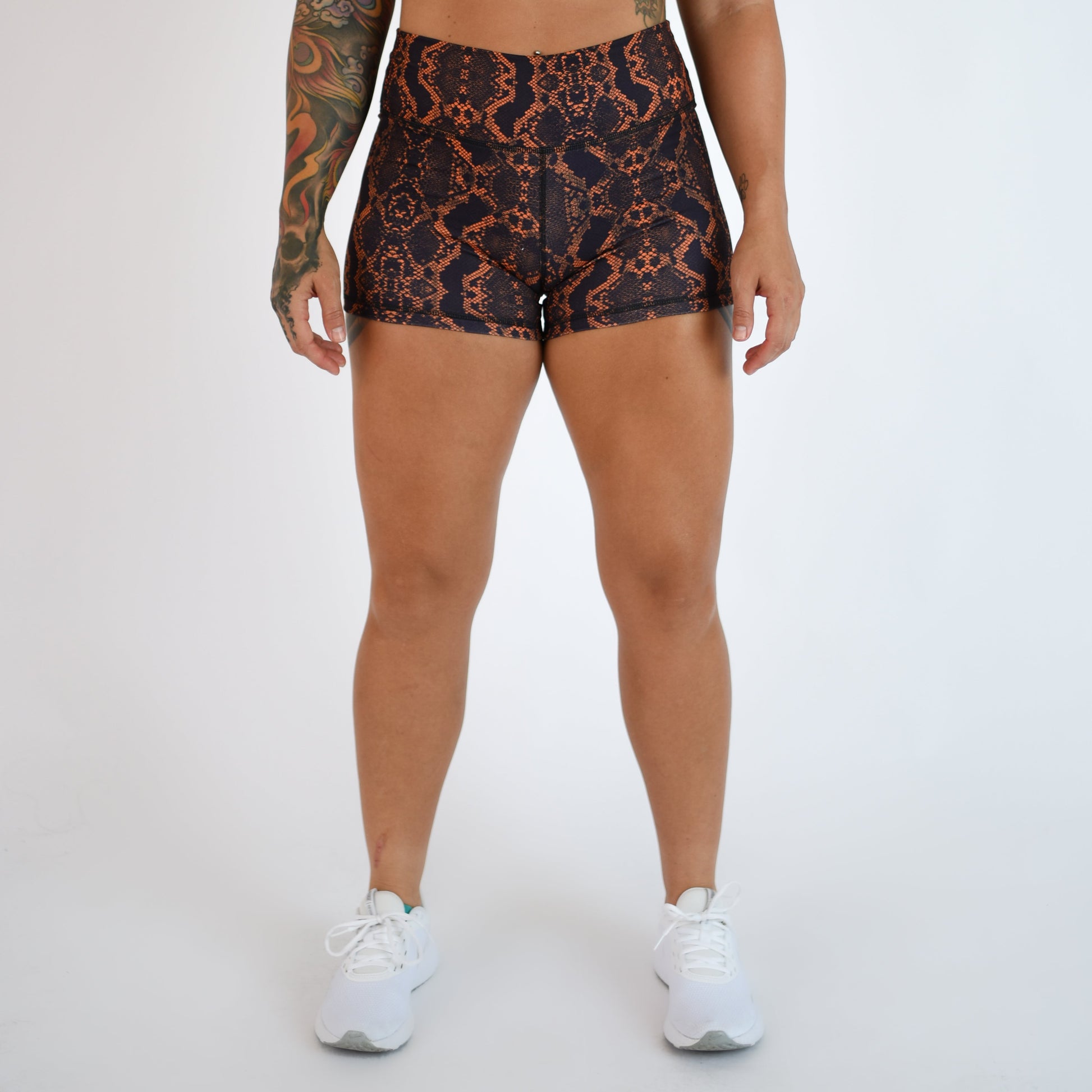 FLEO - Power Mid High Short 3.75" - Mid High Rise - Shorts - snakeskin-1_1fa5419e-75b5-460c-a208-1f3b2102bf8b