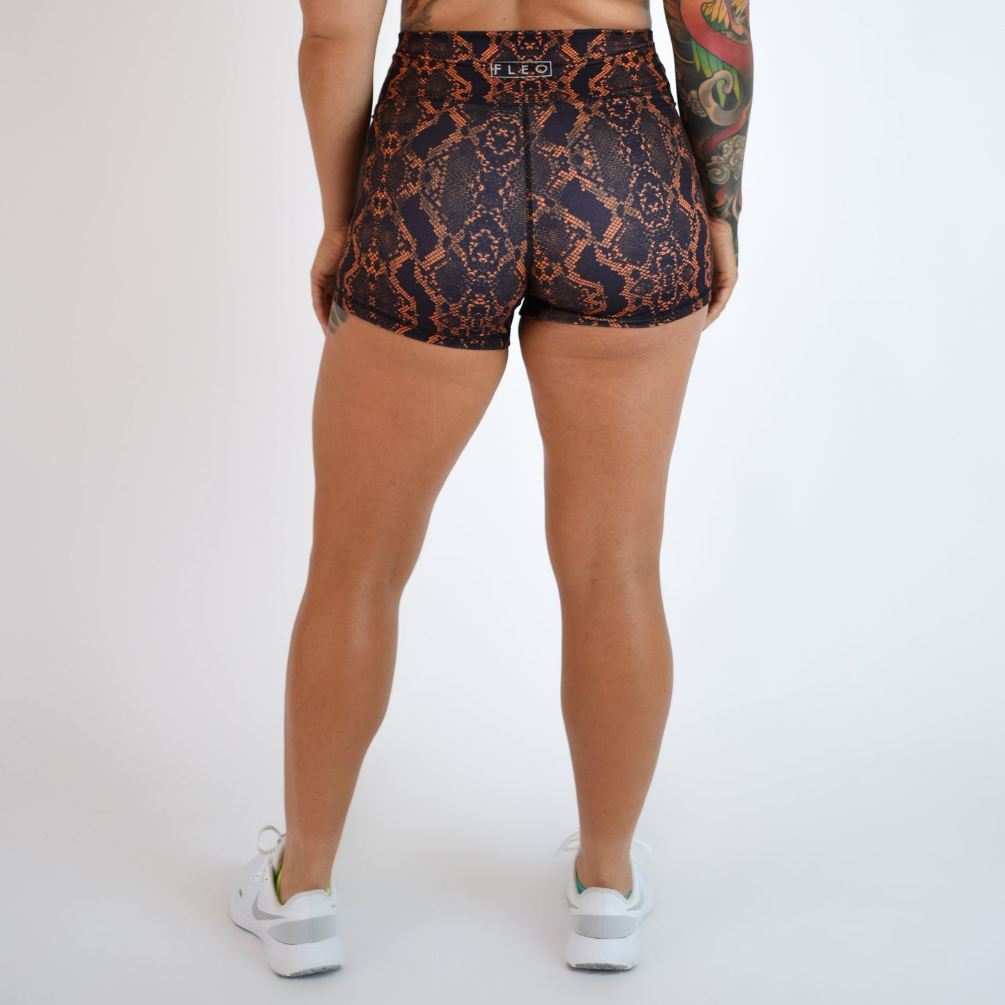 FLEO - Power Mid High Short 3.75" - Mid High Rise - Shorts - snakeskin-6